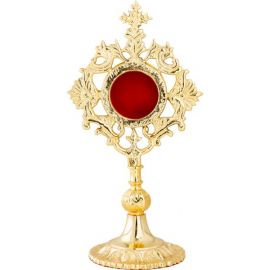 Relikwiarz mosiężny, pozłacany - 25 cm (37) - RELIKWIARZE - zdjęcie 2 - Relikwiarz mosiężny, pozłacany - 25 cm (37)
