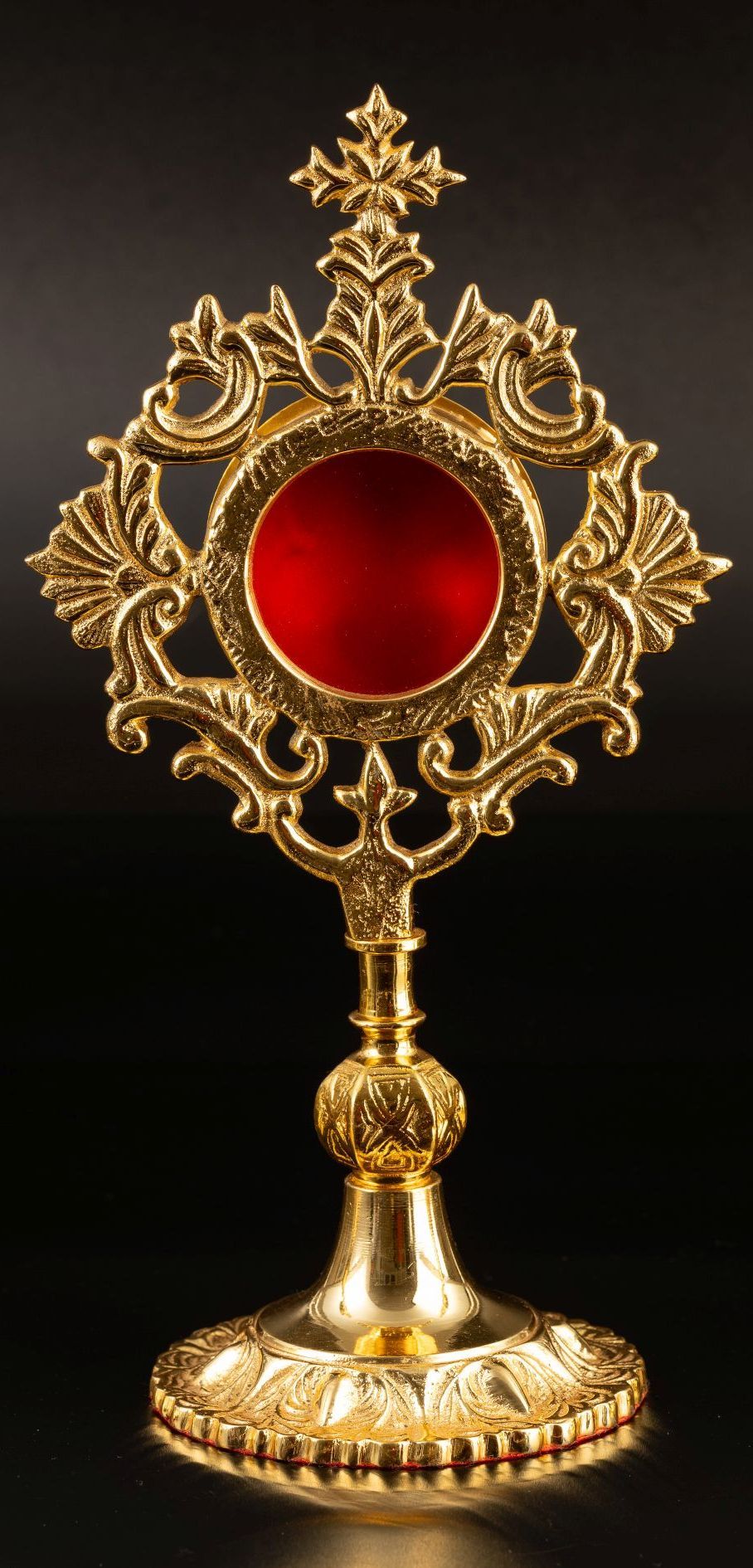 Relikwiarz mosiężny, pozłacany - 25 cm (37) - RELIKWIARZE - Nowość