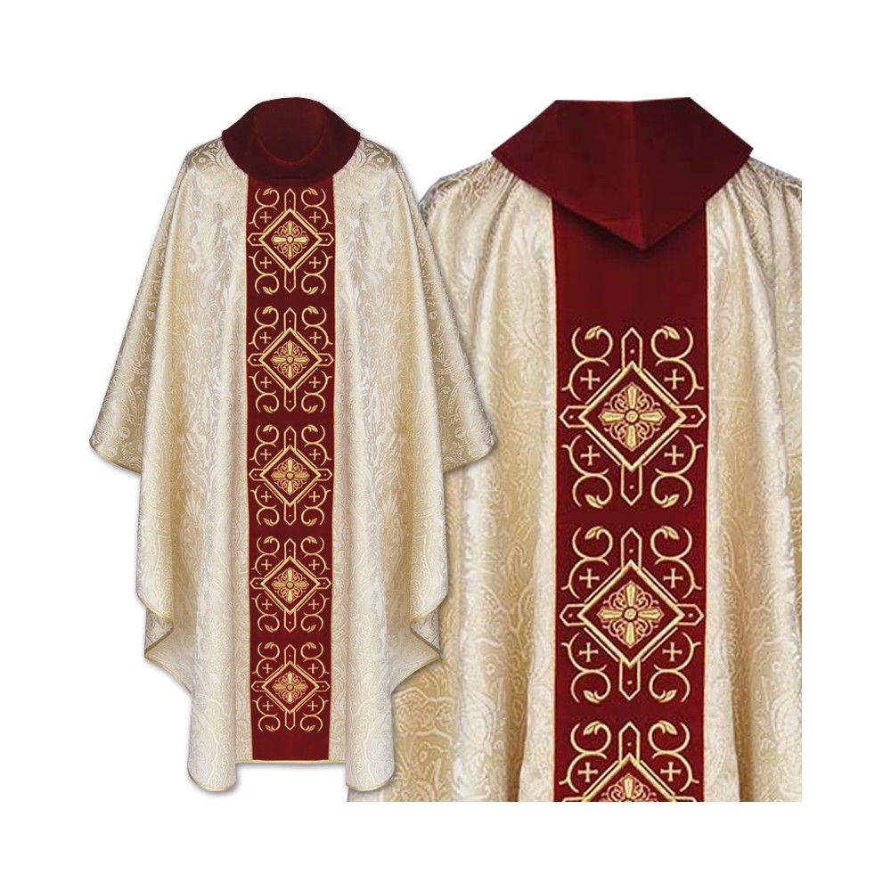 Ornat gotycki aksamit złoty, miodowy jasny (11) - Ornaty złote/srebrne - Nowość