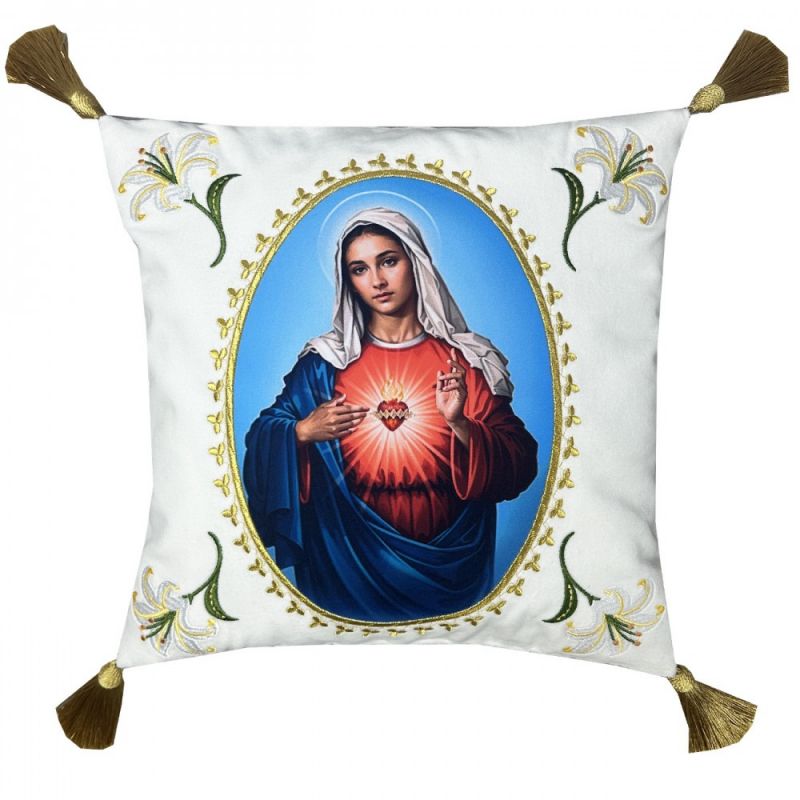 Poduszka procesyjna Serce Matki Bożej - nadruk (2K) - Poduszki procesyjne - Poduszka procesyjna Serce Matki Bożej - nadruk (2K)