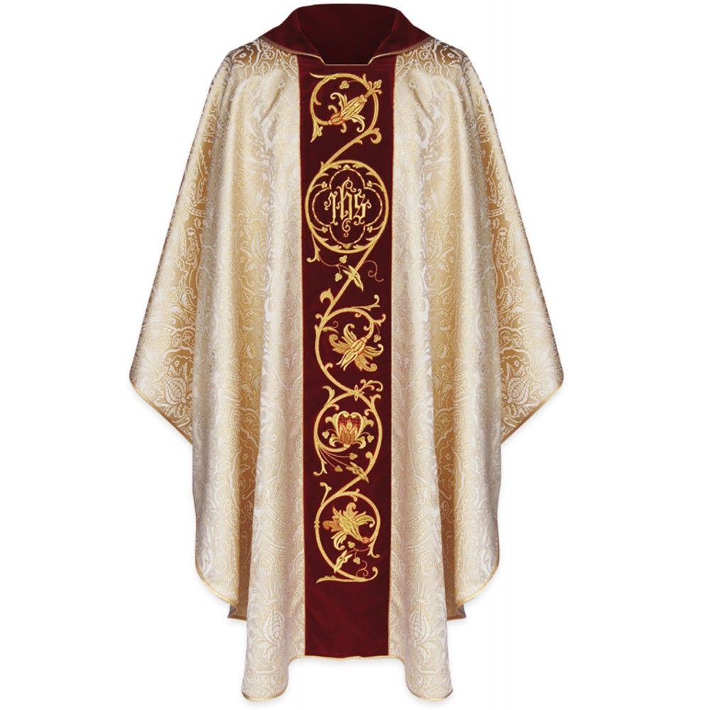 Ornat gotycki złoty, haftowany, pas aksamit (177K) - Ornaty złote/srebrne - zdjęcie 2 - Ornat gotycki złoty, haftowany, pas aksamit (177K)