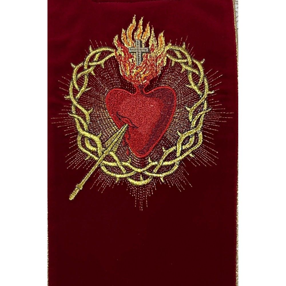 Ornat gotycki brokatowa rozeta, haftowany, pas aksamit (187K) - Ornaty złote/srebrne - zdjęcie 2 - Ornat gotycki brokatowa rozeta, haftowany, pas aksamit (187K)