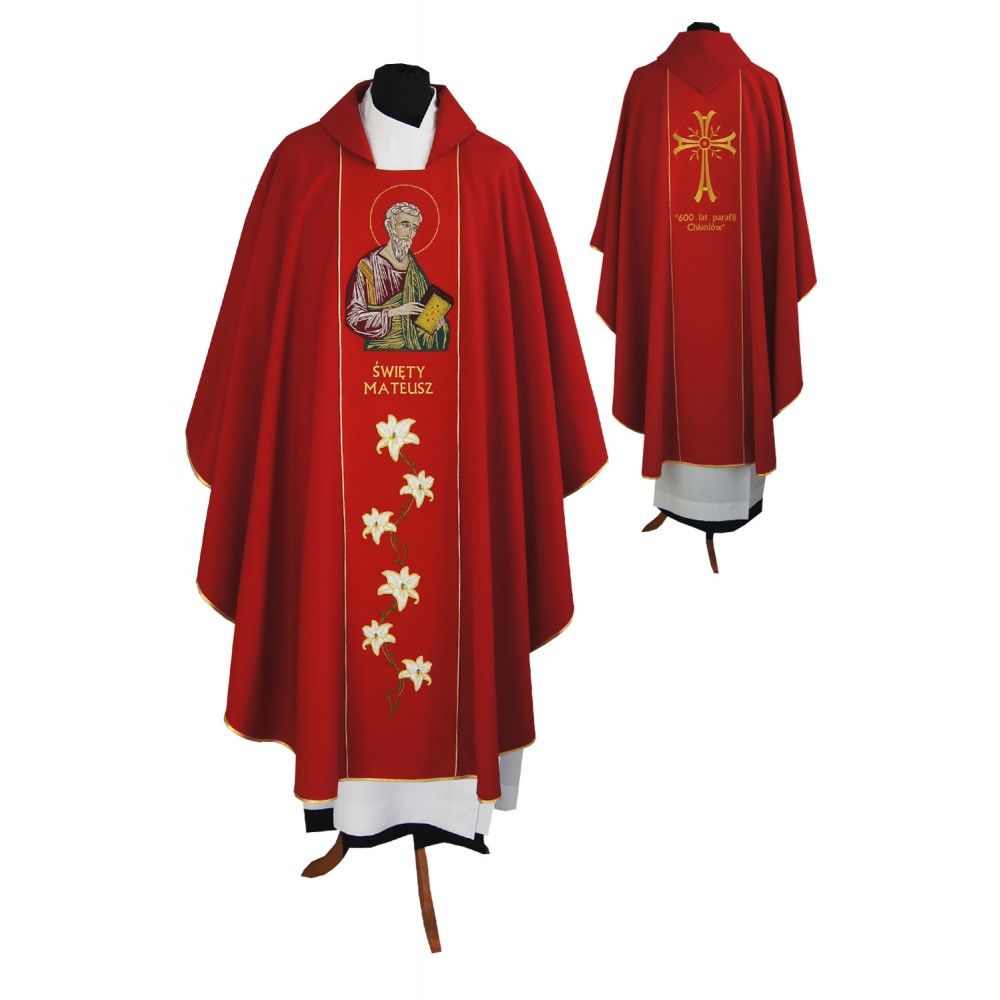 Ornat haftowany św. Mateusz (2) - Ornaty z wizerunkiem świętych - Nowość