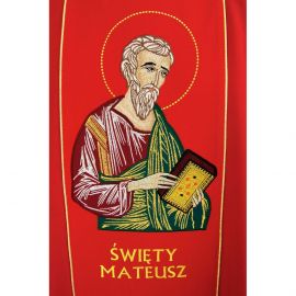 Ornat haftowany św. Mateusz (2) - Ornaty z wizerunkiem świętych - zdjęcie 2 - Ornat haftowany św. Mateusz (2)