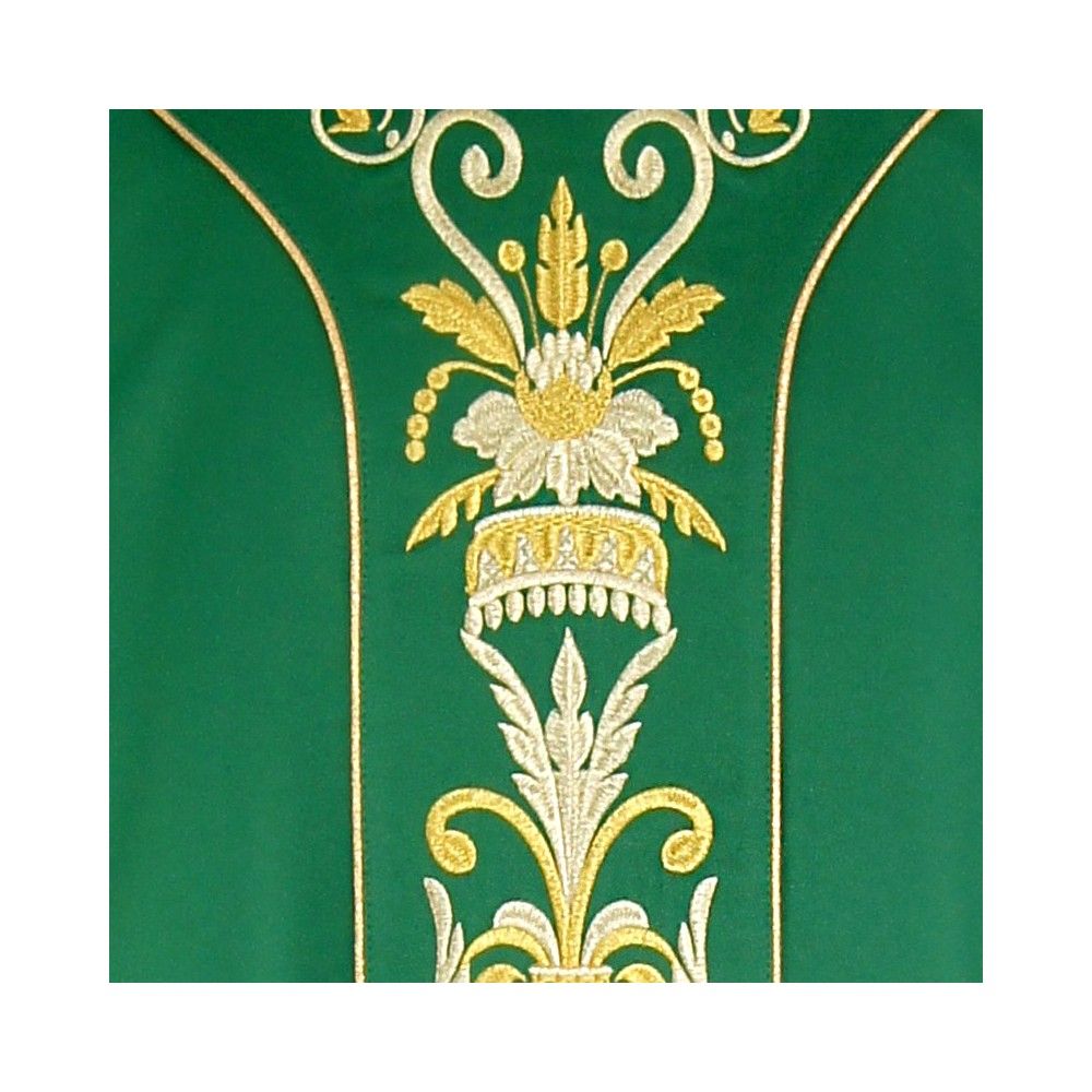 Ornat Semi-Gotycki - zielony (52) - Ornaty Semi Gotyckie - zdjęcie 3 - Ornat Semi-Gotycki - zielony (52)