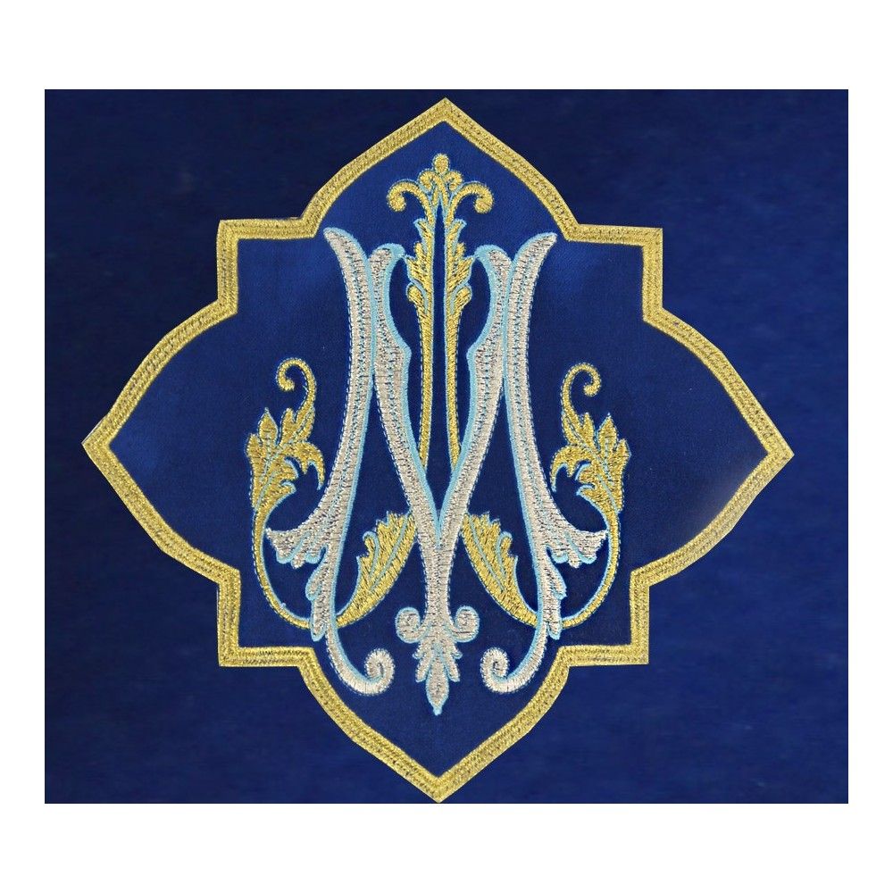 Ornat semi gotycki + stuła, maryjny, aksamitny pas (88K) - Ornaty Maryjne - zdjęcie 3 - Ornat semi gotycki + stuła, maryjny, aksamitny pas (88K)