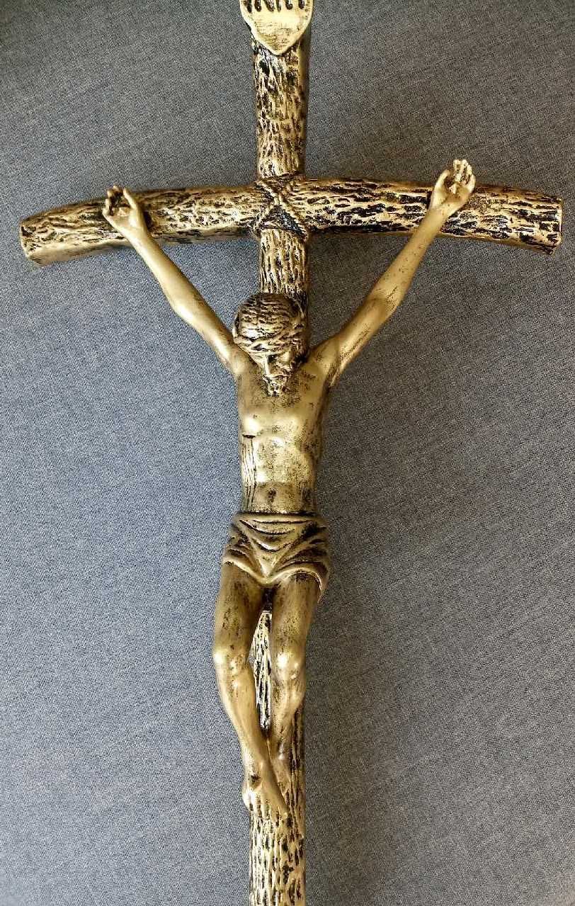 Kandelabr z krzyżem procesyjnym 200/46/28 cm. - KRZYŻE OŁTARZOWE, PROCESYJNE - zdjęcie 2 - Kondelabr z krzyżem procesyjnym 200/46/28 cm.