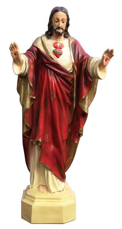 Figura Serce Pana Jezusa 114 cm - Chrystus - Nowość