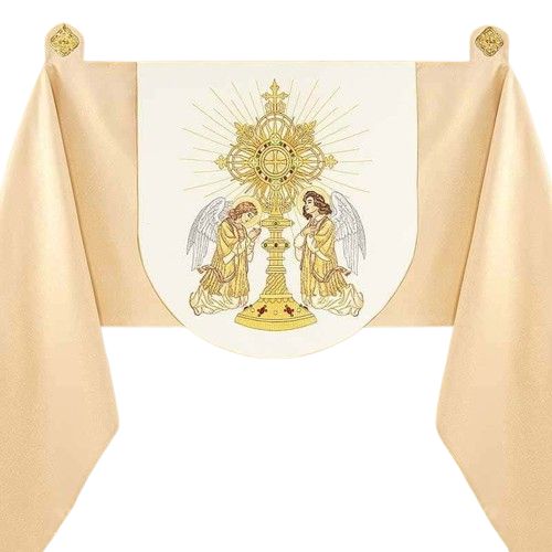 Welon na ramiona haftowany Monstrancja + Anioły (2U) - WELONY - Nowość