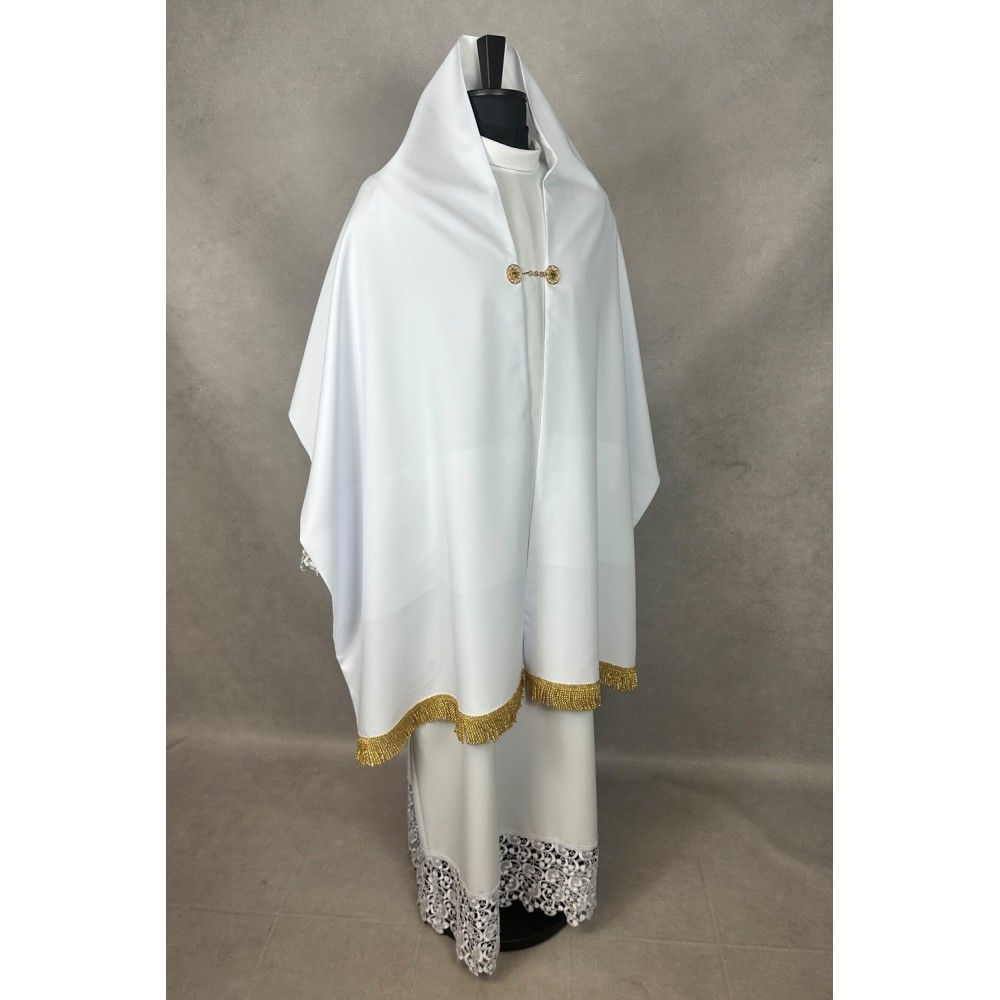 Vimpa z herbem-  welon noszony przez ministrantów, haftowany - WELONY - zdjęcie 2 - Vimpa z herbem-  welon noszony przez ministrantów, haftowany