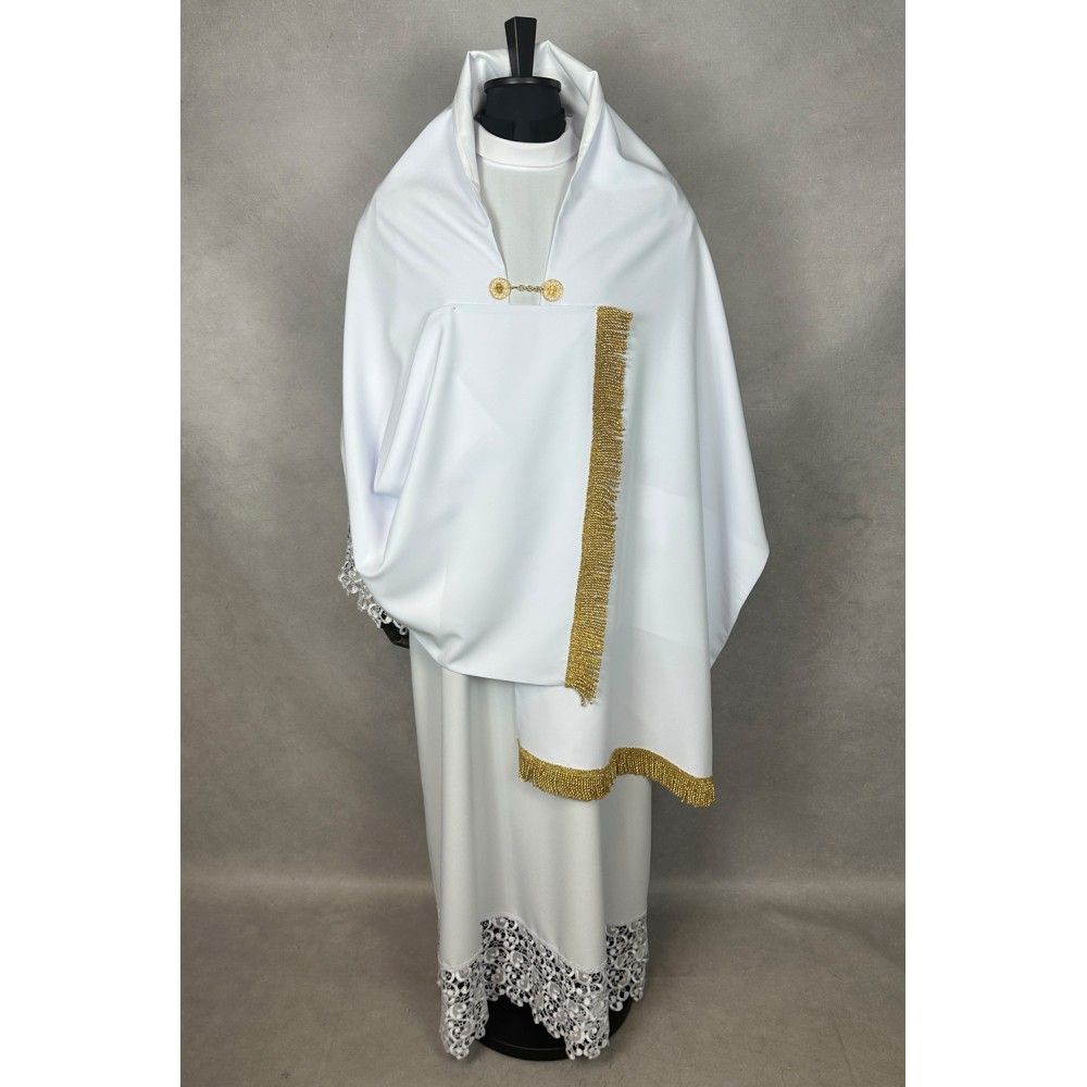 Vimpa z herbem-  welon noszony przez ministrantów, haftowany - WELONY - zdjęcie 3 - Vimpa z herbem-  welon noszony przez ministrantów, haftowany