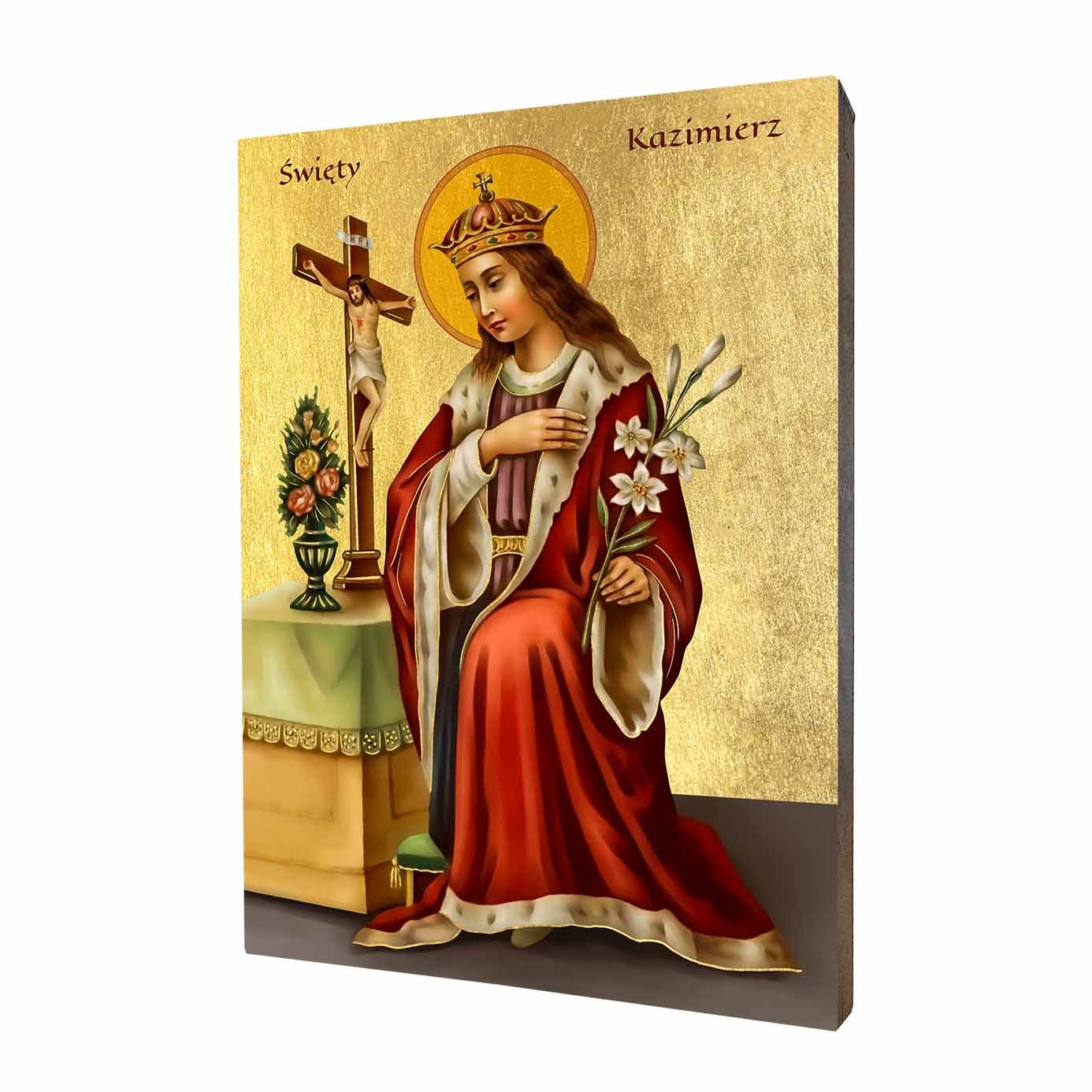 Ikona religijna święty Kazimierz Jagiellończyk - Święci i Błogosławieni - Nowość