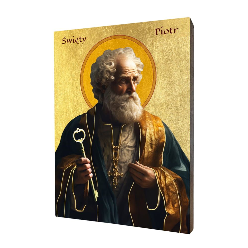 Ikona Św. Piotra - Unikalny Prezent Religijny - Święci i Błogosławieni - Nowość
