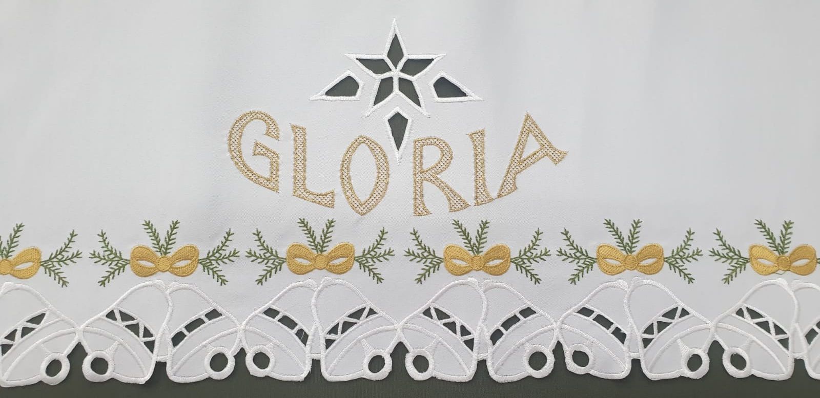 Obrus ołtarzowy haftowany GLORIA (237) - OBRUSY OŁTARZOWE - Nowość