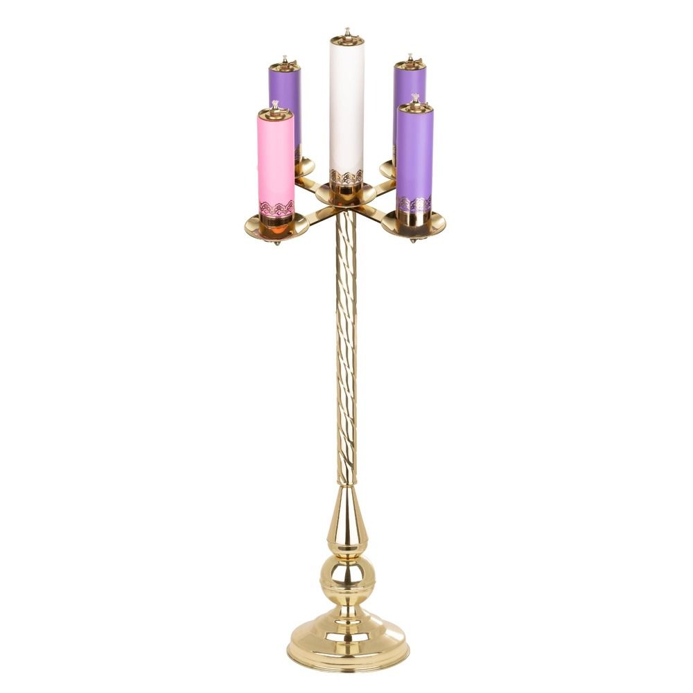 Lichtarz adwentowy na 5 świec - 92 cm - ŚWIECZNIKI / LICHTARZE - zdjęcie 2 - Lichtarz adwentowy na 5 świec - 92 cm