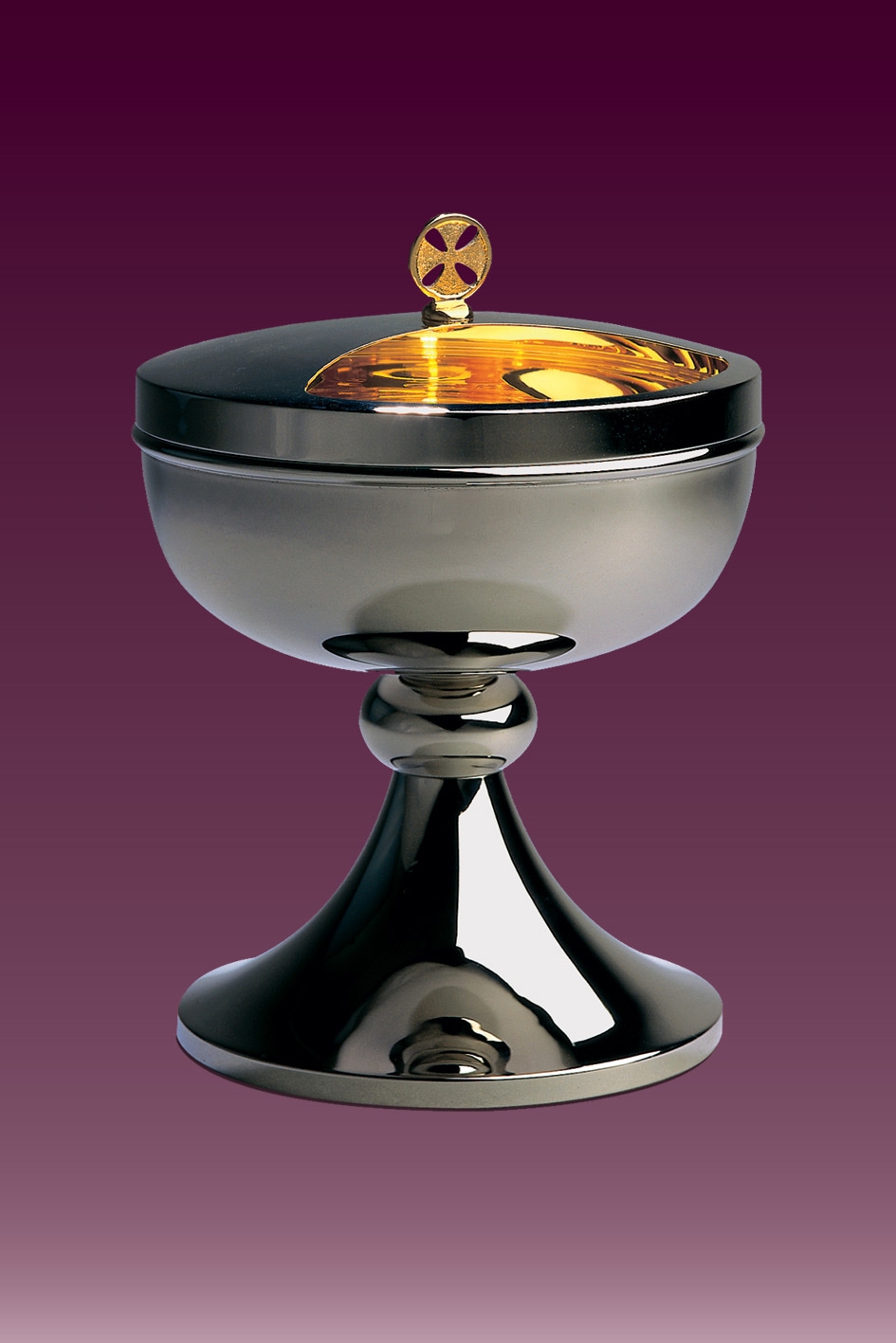 Puszka polowa na komunikanty srebrna, 24 cm - PUSZKI MSZALNE - Puszka polowa na komunikanty srebrna, 21 cm