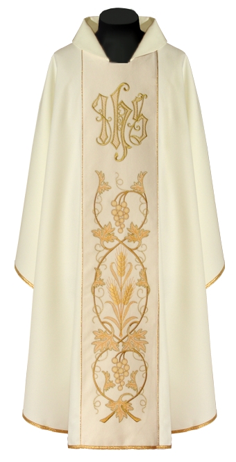 Ornat bogato haftowany (86A) - Ornaty białe/ ecru - Nowość