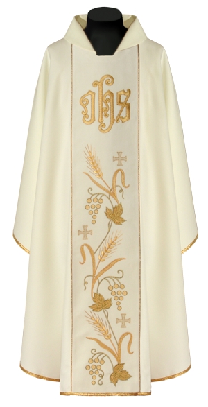 Ornat bogato haftowany (87A) - Ornaty białe/ ecru - Nowość