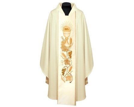 Ornat bogato haftowany (88A) - Ornaty białe/ ecru - Nowość