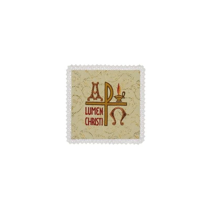 Palka Lumen Christi - kolor ecru - Palka IHS + winogrono