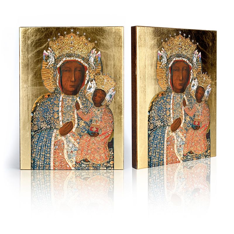 Ikona Matka Boża Częstochowska (w sukience diamentowej) - Matka Boża - Ikona Matka Boża Częstochowska (w sukience diamentowej)