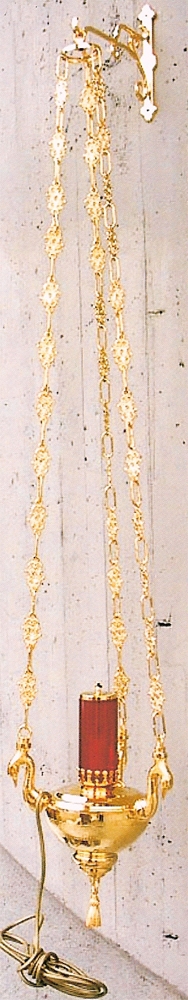 Lampka wieczna, wisząca, elektryczna lub oliwna - 38 cm. - LAMPKI WIECZNE - Nowość