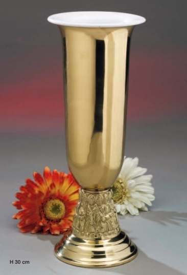 Zdobiony wazon ołtarzowy na kwiaty -  30 cm - STOJAK - RÓŻNE - zdjęcie 2 - Zdobiony wazon ołtarzowy na kwiaty -  30 cm