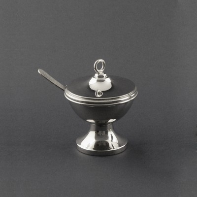 Łódka mosiężna niklowana wys. 12 cm - TRYBULARZE, ŁÓDKI - Nowość