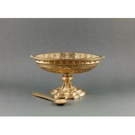Łódka mosiężna odlewana wys. 10 cm - TRYBULARZE, ŁÓDKI