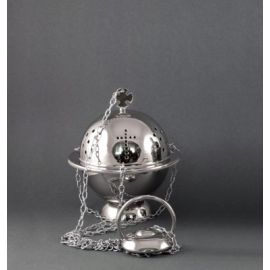 Trybularz mosiężny niklowany wys. 13 cm - TRYBULARZE, ŁÓDKI