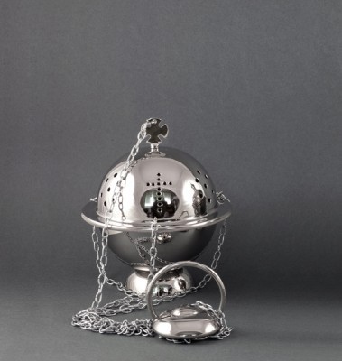 Trybularz mosiężny niklowany wys. 13 cm - TRYBULARZE, ŁÓDKI - Nowość