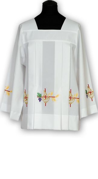 Komża żorżeta haftowana (7) - KOMŻE I ALBY  KAPŁAŃSKIE - Nowość