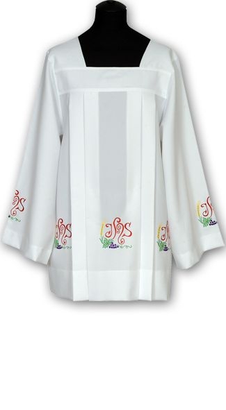 Komża żorżeta haftowana (8) - KOMŻE I ALBY  KAPŁAŃSKIE - Nowość