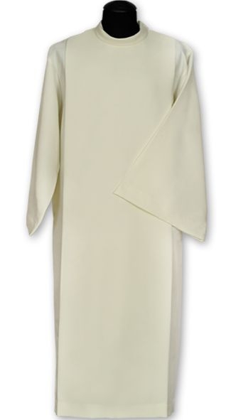 Alba kapłańska szerokie zakładki elano-wełna - KOMŻE I ALBY  KAPŁAŃSKIE - Nowość