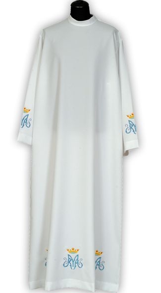 Alba kapłańska haftowana Maryjna (3) - KOMŻE I ALBY  KAPŁAŃSKIE - Nowość