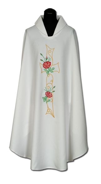 Ornat haftowany róże - Ornaty białe/ ecru - Nowość