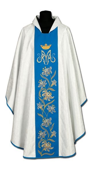 Ornat Maryjny, adamaszek (025) - Ornaty Maryjne - Nowość