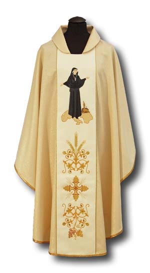 Ornat haftowany św. Faustyna - Ornaty z wizerunkiem świętych - Nowość