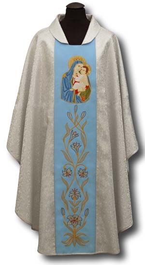 Ornat haftowany MB Szkaplerzna - Ornaty Maryjne - Nowość