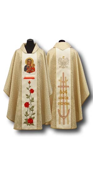 Ornat haftowany MB Częstochowska - Ornaty Maryjne - Nowość