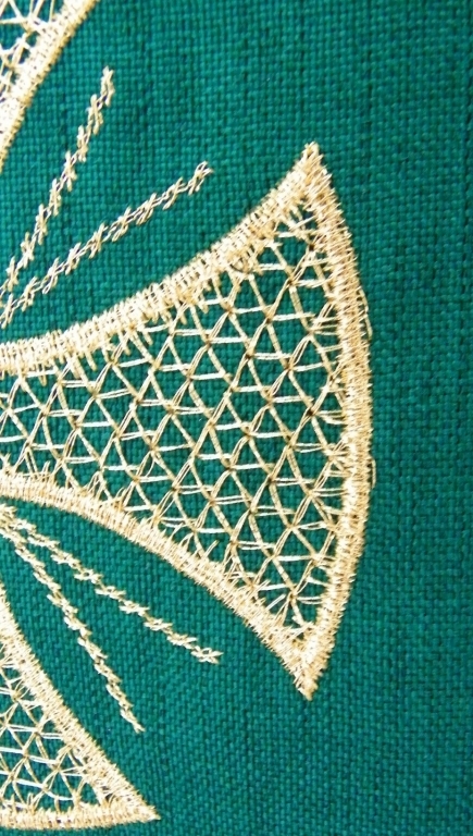 Ornat z lnu - kolory liturgiczne krzyż - Ornaty lniane - zdjęcie 6 - Ornat z lnu - kolory liturgiczne