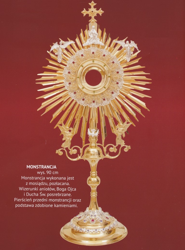 Monstrancja pozłacana wys. 90 cm (1) - MONSTRANCJE - zdjęcie 2 - Monstrancja pozłacana wys. 90 cm (1)