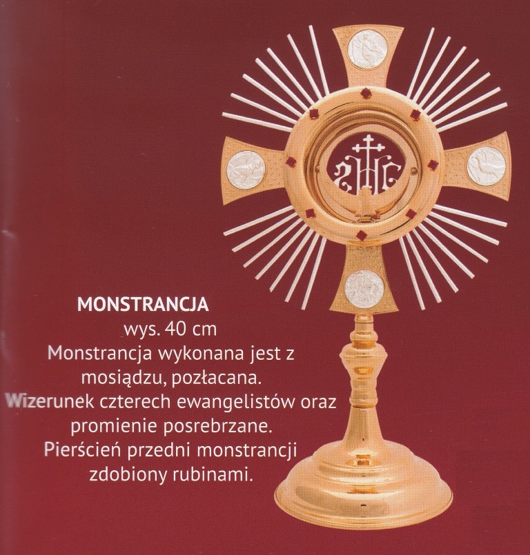 Monstrancja pozłacana wys. 40 cm (5) - MONSTRANCJE - zdjęcie 2 - Monstrancja pozłacana wys. 40 cm (5)