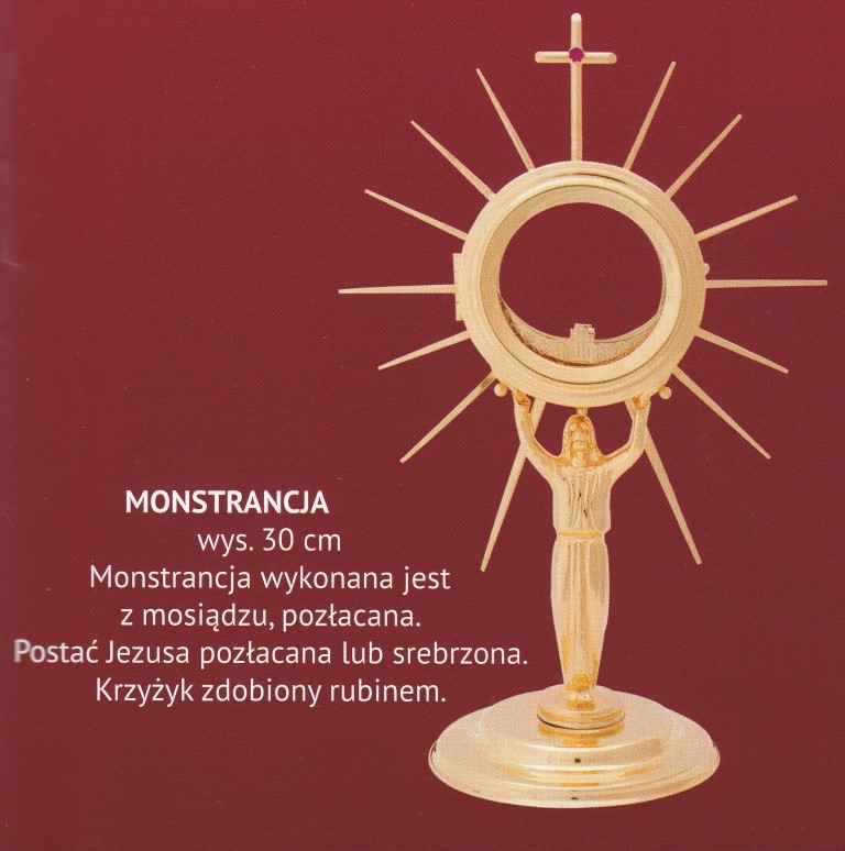 Monstrancja pozłacana wys. 30 cm (6) - MONSTRANCJE - zdjęcie 2 - Monstrancja pozłacana wys. 30 cm (6)