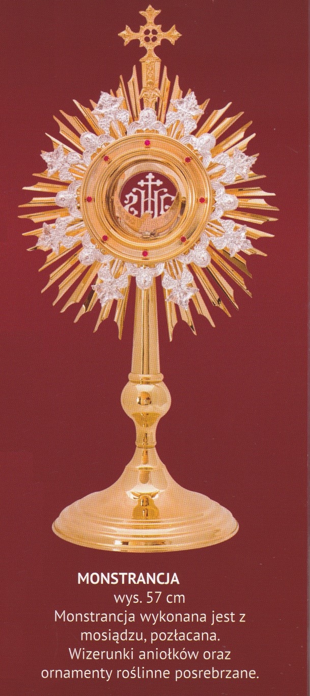 Monstrancja pozłacana wys. 57 cm (7) - MONSTRANCJE - zdjęcie 2 - Monstrancja pozłacana wys. 57 cm (7)