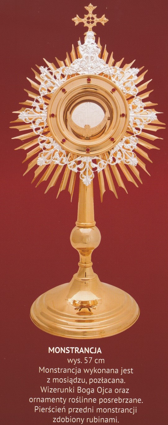 Monstrancja pozłacana wys. 57 cm (8) - MONSTRANCJE - zdjęcie 2 - Monstrancja pozłacana wys. 57 cm (8)