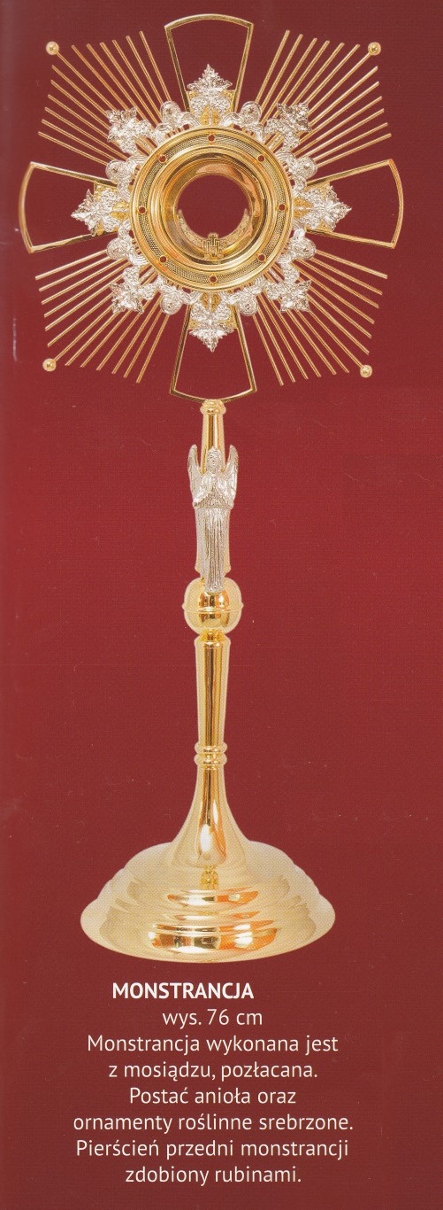 Monstrancja pozłacana wys. 76 cm (10) - MONSTRANCJE - zdjęcie 2 - Monstrancja pozłacana wys. 76 cm (10)