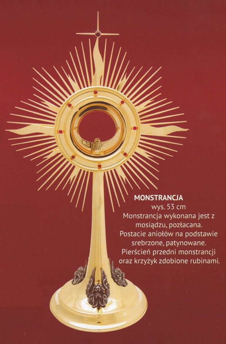 Monstrancja pozłacana wys. 53 cm (11) - MONSTRANCJE - zdjęcie 2 - Monstrancja pozłacana wys. 53 cm (11)
