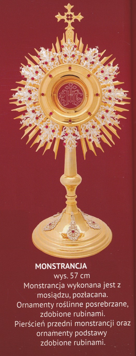 Monstrancja pozłacana wys. 57 cm (13) - MONSTRANCJE - zdjęcie 2 - Monstrancja pozłacana wys. 57 cm (13)