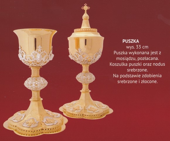 Puszka liturgiczna 33 cm (8) - PUSZKI MSZALNE - zdjęcie 2 - Puszka liturgiczna 33 cm (8)